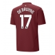 Manchester City Kevin De Bruyne #17 Replike Rezervni Dres 2024-25 Kratak Rukav